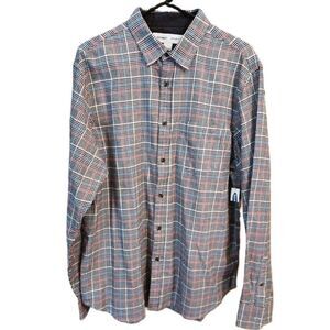 ❤️ 4/$20 NWOT Old Navy plaid button-up long-sleeve shirt Men's large 100% cotton